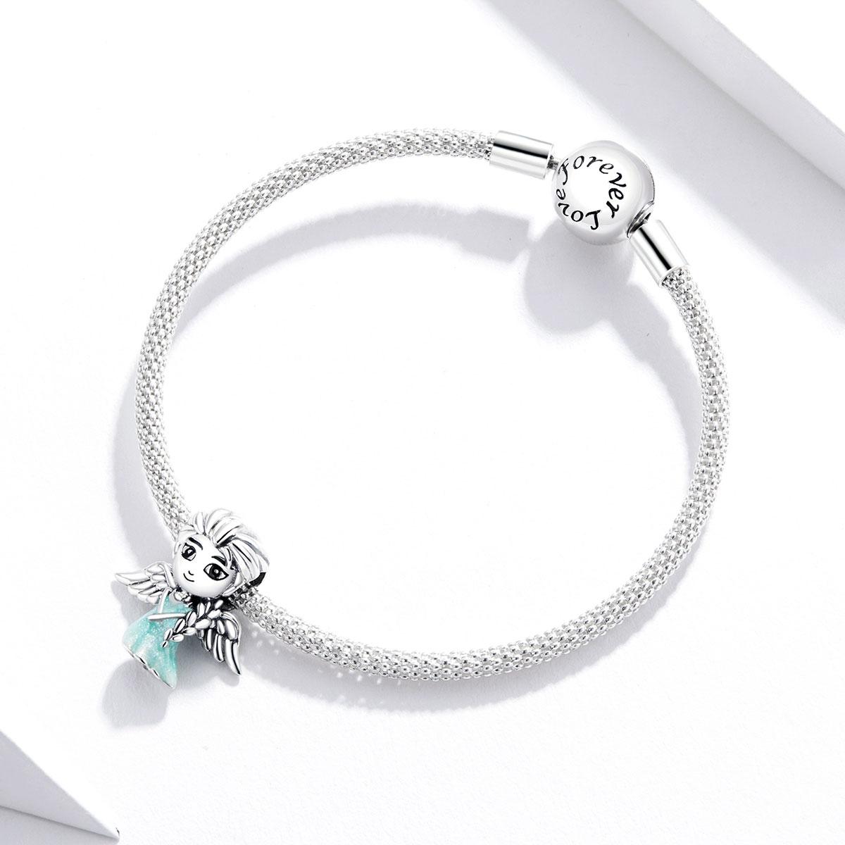 925 Sterling Silver Snowflake Elf Girl Beads For Diy Bracelets & Necklaces