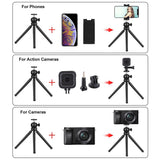 Flexible Mini Octopus Tripod with Ball Head and Phone Clamp - Rear View
