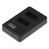 Lcd Screen Dual Battery Charger for Gopro Hero3 with Charging Capacity Display - Side View