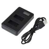 Lcd Screen Dual Battery Charger for Gopro Hero3 with Charging Capacity Display - Rear View
