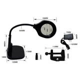 Adjustable Led Desk Magnifier Lamp for 220v Voltage - Side View