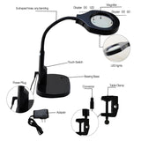 Adjustable Led Desk Magnifier Lamp for 220v Voltage - Top-Down View