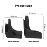 For Nissan X-Trail 2014-2020 4Pcs / Set Car Auto Soft Plastic Splash Flaps Fender Guard - Side View