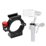 Microphone Mount for Smooth 4 Handle Gimbal Stabilizer - Hot Shoe Adapter Ring - Front View