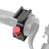 Microphone Mount for Smooth 4 Handle Gimbal Stabilizer - Hot Shoe Adapter Ring - Close-Up Angle