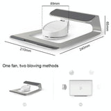 Aluminum Laptop Stand with Cooling - Top-Down View