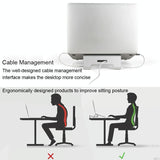 Aluminum Laptop Stand with Cooling - Rear View