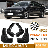 For Volkswagen Passat B8 2015-2019 4Pcs / Set Car Auto Soft Plastic Splash Flaps Fender Guard - Front View