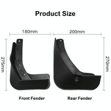 For Volkswagen Passat B8 2015-2019 4Pcs / Set Car Auto Soft Plastic Splash Flaps Fender Guard - Side View