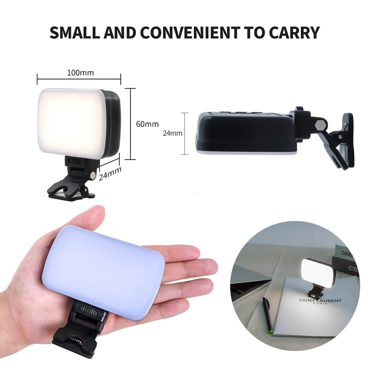 Rechargeable Video Conference Lighting - Three Colour Temperature Dimming