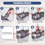 V-ball Wheels for Dyson Vacuum Cleaner Heads - Rear View