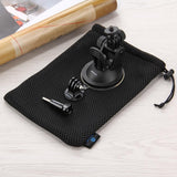 Universal Suction Cup Mount for Action Cameras with Tripod Adapter and Storage Bag