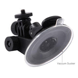 Universal Suction Cup Mount for Action Cameras with Tripod Adapter and Storage Bag - Rear View