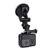 Universal Suction Cup Mount for Action Cameras with Tripod Adapter and Storage Bag