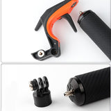 Floating Hand Grip for Gopro Hero8 with Shutter Trigger and Anti-lost Strap - 45-Degree Angle
