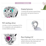 925 Sterling Silver Owl Beads For Diy Bracelets & Necklaces - 45-Degree Angle