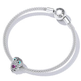 925 Sterling Silver Owl Beads For Diy Bracelets & Necklaces - Close-Up Angle