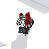 925 Sterling Silver Tiger & Panda Bead Bracelet / Necklace Add Ons - Front View