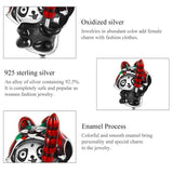 925 Sterling Silver Tiger & Panda Bead Bracelet / Necklace Add Ons - Side View
