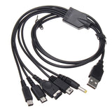 Universal 5-in-1 Usb Charger for Wii u 3ds Nds Psp - Front View