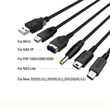 Universal 5-in-1 Usb Charger for Wii u 3ds Nds Psp - Top-Down View