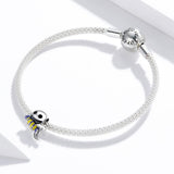 925 Sterling Silver Ghost Bead Bracelet & Necklace Set - Low Angle