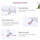 925 Sterling Silver Gold Butterfly Pendant For Diy Bracelets & Necklaces - 45-Degree Angle