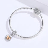 925 Sterling Silver Gold Butterfly Pendant For Diy Bracelets & Necklaces - Low Angle
