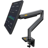Adjustable Aluminum Monitor Holder - Rotatable 22-40 Inches - Front View