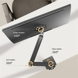 Adjustable Aluminum Monitor Holder - Rotatable 22-40 Inches - Low Angle