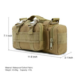 10L Outdoor Sports Waist Bag Multifunction Messenger Bag - Top-Down View