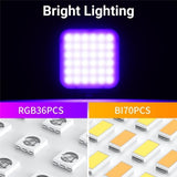 Mini Rgb Video Lamp with Magnetic Adsorption for Live Broadcast - Low Angle
