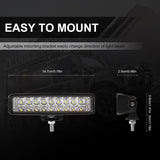 6 Inch Dc10 - 30V 10W Double Colour 2 - Row Led Working Lamp Vehicle Spotlight - Top-Down View