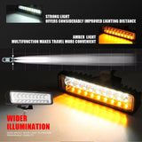 6 Inch Dc10 - 30V 10W Double Colour 2 - Row Led Working Lamp Vehicle Spotlight - 45-Degree Angle