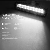 6 Inch Dc10 - 30V 10W Double Colour 2 - Row Led Working Lamp Vehicle Spotlight - Low Angle
