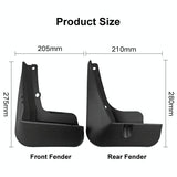 For Kia Ev6 2023 4Pcs / Set Car Auto Soft Plastic Splash Flaps Fender Guard - Top-Down View