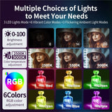 V17 Live Broadcast Magnetic Phone Photography Lamp with Rgb Led Fill Light - Low Angle