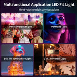 V17 Live Broadcast Magnetic Phone Photography Lamp with Rgb Led Fill Light