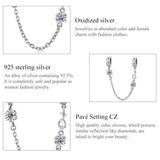 925 Sterling Silver Flower Safety Chain For Diy Bracelets & Necklaces - 45-Degree Angle