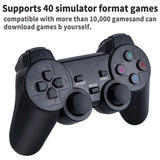 64Gb 4K Retro Game Stick + 2 Wireless Gamepads & 10 000+ Pre-Installed Games - 45-Degree Angle