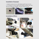 360 Degree Dual Camera Car Wifi Driving Recorder - Close-Up Angle
