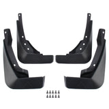 4 Pcs Car Auto Semi-Rigid Pvc Splash Flaps Fender Guard For Audi A4L 2016 Version - Low Angle
