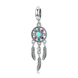 925 Sterling Silver Pearl Dream Catcher Bracelet Diy Accessory - Front View