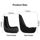 For Honda Fit / Jazz 2008-2010 4Pcs / Set Car Auto Soft Plastic Splash Flaps Fender Guard - Top-Down View