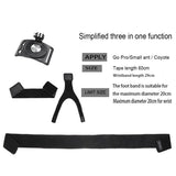 360 Degree Rotation Mount for Gopro Insta360 Dji Action Cameras - 3-in-1 Straps for Hand Wrist Arm Leg