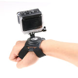 360 Degree Rotation Mount for Gopro Insta360 Dji Action Cameras - 3-in-1 Straps for Hand Wrist Arm Leg - Close-Up Angle