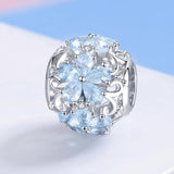 925 Sterling Silver Chic Snowflake Beads For Diy Bracelets & Necklaces - Side View