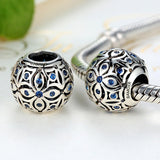 925 Sterling Silver Summer Flower Beaded Bracelet Accessory - Top-Down View