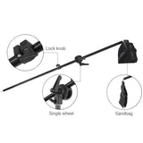 Single Light Softbox Set With Tripod And Arm Jib For Studio Flash