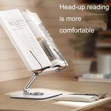 360-degree Rotating Desktop Bookshelf with Tablet Stand - Close-Up Angle